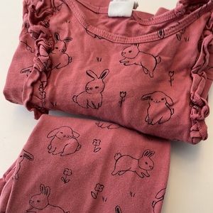 Dusty rose bunny dress and leggings HM 4T